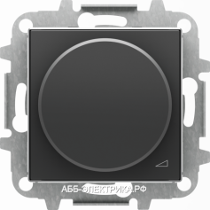 Светорегулятор поворотный 1000Вт для л/н, цвет Черный бархат, ABB Sky